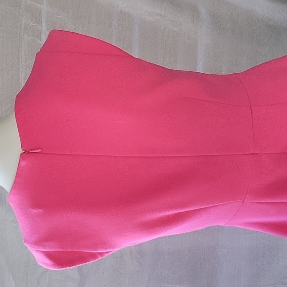 Banana Republic Pink Business Casual Sleeveless Fitted Shift Dress Barbie Sz 2 - Picture 6 of 8